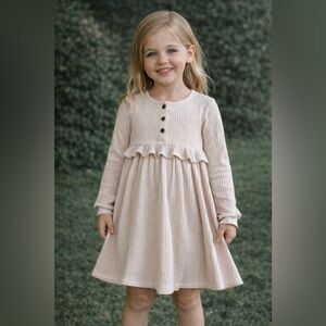 Blush Ruffled Kids Dress